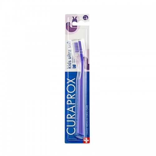 Curaprox Kids Ultra Soft Παιδική Οδοντόβουρτσα 4-12 Χρονών, Χρώμα Μωβ 1 Τεμάχιο