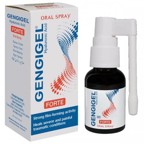 Gengigel Forte Oral Spray Hyaluronic Acid Σπρέι Καταπράυνσης & Προστασίας για τα Ούλα 20ml