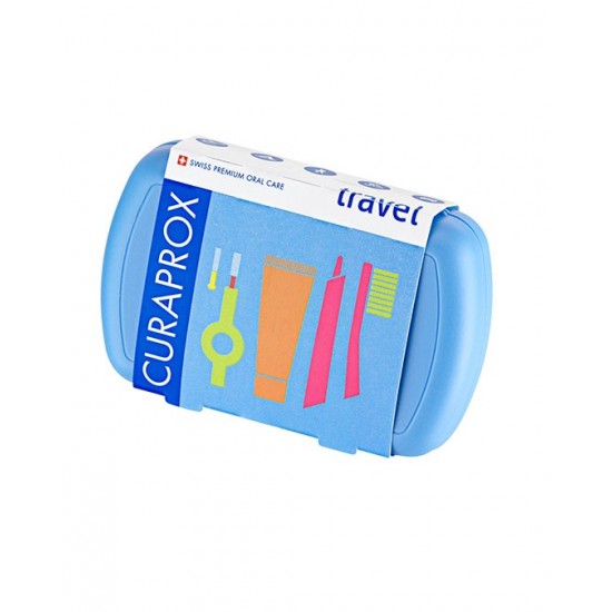 Curaprox Travel Set, Γαλάζιο Χρώμα Ταξιδιωτικό Σετ Στοματικής Υγιεινής