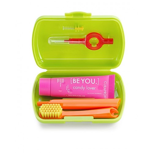 Curaprox Travel Set, Πράσινο Χρώμα Ταξιδιωτικό Σετ Στοματικής Υγιεινής