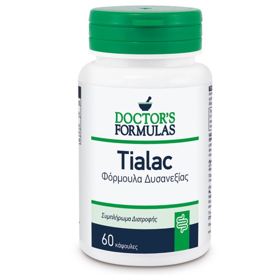 Doctor's Formulas Tialac Φόρμουλα Δυσανεξίας Στη Λακτόζη 60 Κάψουλες