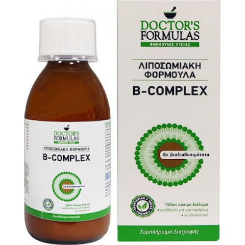 Doctor's Formulas B-Complex Λιποσωμιακή Φόρμουλα με Βιταμίνες του Συμπλέγματος B, 150ml Doctor's Formulas B-Complex Λιποσωμιακή Φόρμουλα με Βιταμίνες του Συμπλέγματος B, 150ml