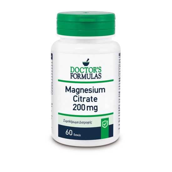 Doctor's Formulas Magnesium Citrate 200mg Φόρμουλα Κιτρικού Μαγνησίου 60 Κάψουλες 