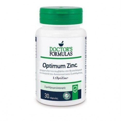 Doctor's Formulas Optimum Zinc, Ψευδάργυρος που Ενισχύει το Ανοσοποιητικό Σύστημα 30caps Doctor's Formulas Optimum Zinc, Ψευδάργυρος που Ενισχύει το Ανοσοποιητικό Σύστημα 30caps