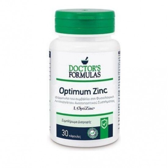 Doctor's Formulas Optimum Zinc, Ψευδάργυρος που Ενισχύει το Ανοσοποιητικό Σύστημα 30caps