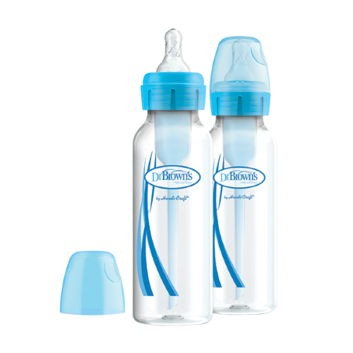 Dr Brown's Anti-Colic Options SB82405 0m+, Πλαστικό Μπιμπερό με Στενό Λαιμό Γαλάζιο 2x250ml Dr Brown's Anti-Colic Options SB82405 0m+, Πλαστικό Μπιμπερό με Στενό Λαιμό Γαλάζιο 2x250ml