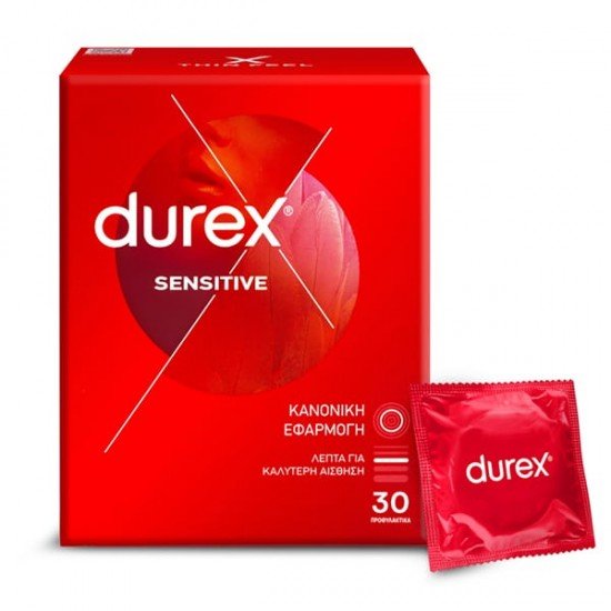 Durex Sensitive Λεπτά για μεγαλύτερη Ευαισθησία 30 Προφυλακτικά