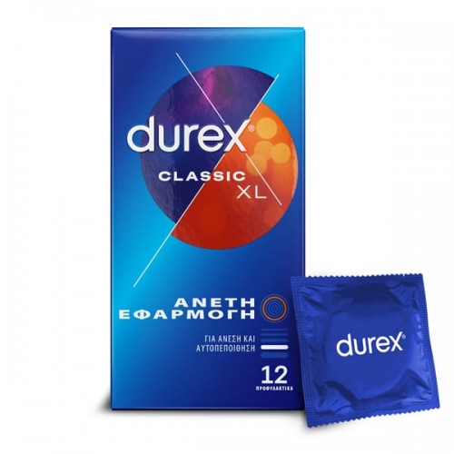 Durex Classic XL Προφυλακτικά 12 Τεμάχια Durex Classic XL Προφυλακτικά 12 Τεμάχια