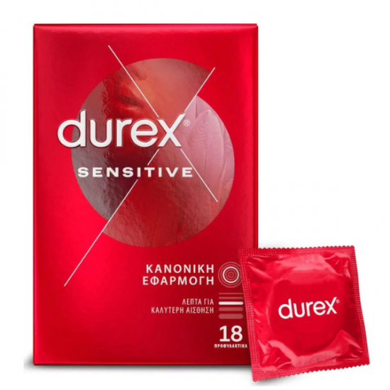 Durex Sensitive Λεπτά για μεγαλύτερη Ευαισθησία 18 Προφυλακτικά