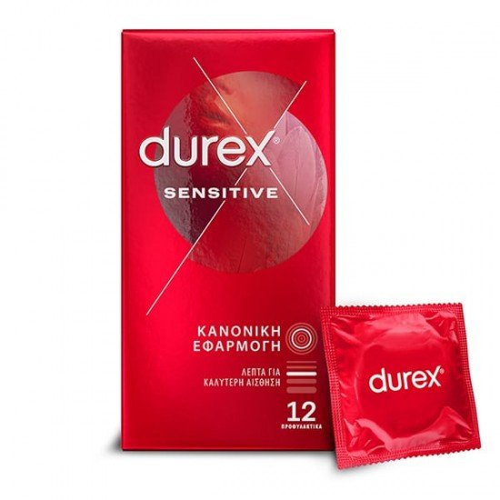 Durex Sensitive Λεπτά για μεγαλύτερη Ευαισθησία 12 Προφυλακτικά