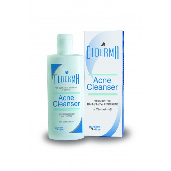 Elderma Acne Cleanser, Υγρό Καθαριστικό για Λιπαρό Δέρμα με Τάση Ακμής 200ml