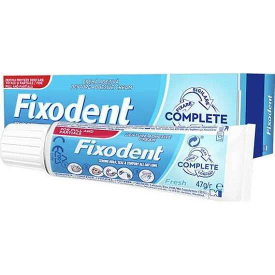 Fixodent Complete Fresh Στερεωτική Κρέμα για Ολικές & Μερικές Τεχνητές Οδοντοστοιχίες 47gr