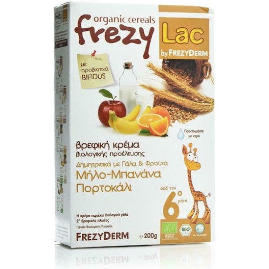 FrezyLac Βρεφική κρέμα Δημητριακά με Γάλα & Φρούτα 200gr FrezyLac Βρεφική κρέμα Δημητριακά με Γάλα & Φρούτα 200gr