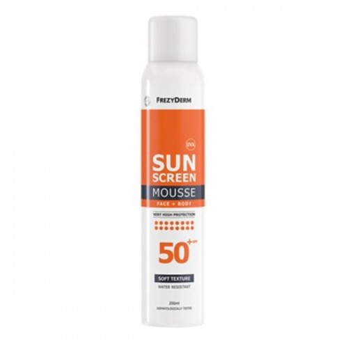 Frezyderm Sun Screen Mousse SPF50+ Αντηλιακό Προσώπου & Σώματος, 200ml Frezyderm Sun Screen Mousse SPF50+ Αντηλιακό Προσώπου & Σώματος, 200ml