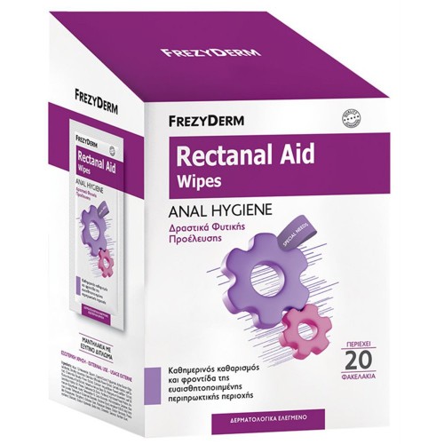 Frezyderm Rectanal Aid Wipes Καθαρισμός & Ανακούφιση των Συμπτωμάτων των Αιμορροϊδων 20 Τεμάχια Frezyderm Rectanal Aid Wipes Καθαρισμός & Ανακούφιση των Συμπτωμάτων των Αιμορροϊδων 20 Τεμάχια