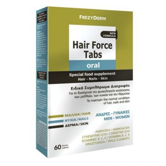 Frezyderm NEW FORMULA Hair Force Συμπλήρωμα Διατροφής για Μαλλιά, Νύχια & Δέρμα 60 Δισκία Frezyderm NEW FORMULA Hair Force Συμπλήρωμα Διατροφής για Μαλλιά, Νύχια & Δέρμα 60 Δισκία
