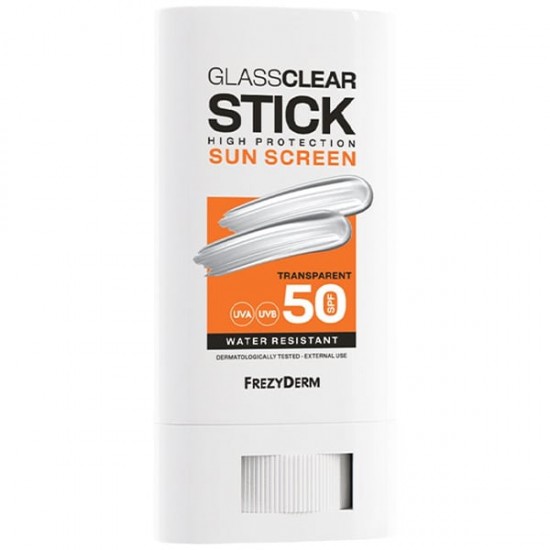 Frezyderm Sunscreen High Protection Stick Glass Clear SPF50  Αντηλιακό Stick Προσώπου Διάφανο 20ml