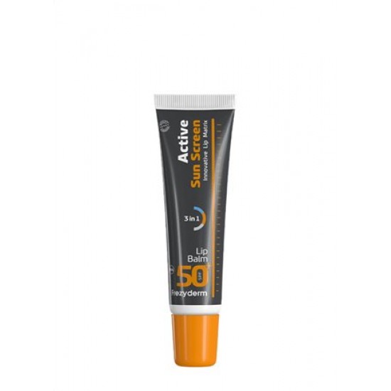 Frezyderm Active Sun Screen Lip Balm SPF50+ Ενεργή Αντηλιακή Προστασία για τα Χείλη 15ml
