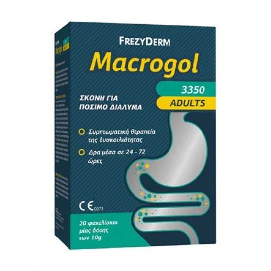 Frezyderm Macrogol 3350 Adults Σκόνη για Συμπτωματική Θεραπεία Δυσκοιλιότητας 20 Φακελίσκοι μίας Δόσης των 10gr