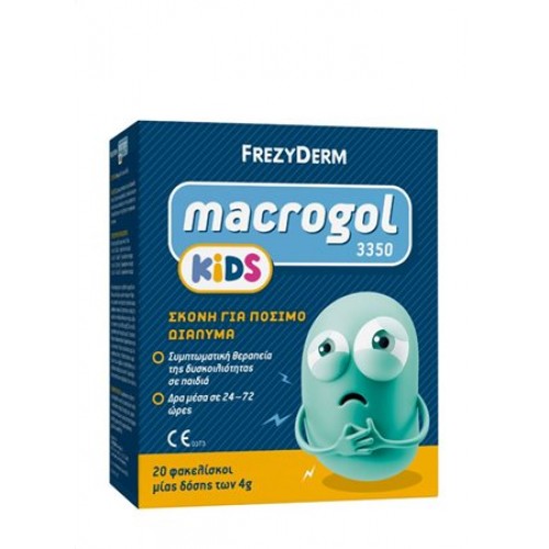 Frezyderm Macrogol Kids 3350 Σκόνη για Συμπτωματική Θεραπεία Δυσκοιλιότητας σε Παιδιά 20 Φακελίσκοι μίας Δόσης των 4gr Frezyderm Macrogol Kids 3350 Σκόνη για Συμπτωματική Θεραπεία Δυσκοιλιότητας σε Παιδιά 20 Φακελίσκοι μίας Δόσης των 4gr