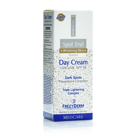 Frezyderm Spot End Day Cream, Κρέμα Ημέρας κατά των Δυσχρωμιών Οποιασδήποτε Αιτιολογίας SPF15 50ml