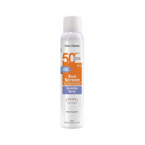Frezyderm Sun Screen Invisible Spray SPF50 Αντηλιακό Διάφανο Spray Σώματος Ανθεκτικό στο Νερό 200ml Frezyderm Sun Screen Invisible Spray SPF50 Αντηλιακό Διάφανο Spray Σώματος Ανθεκτικό στο Νερό 200ml
