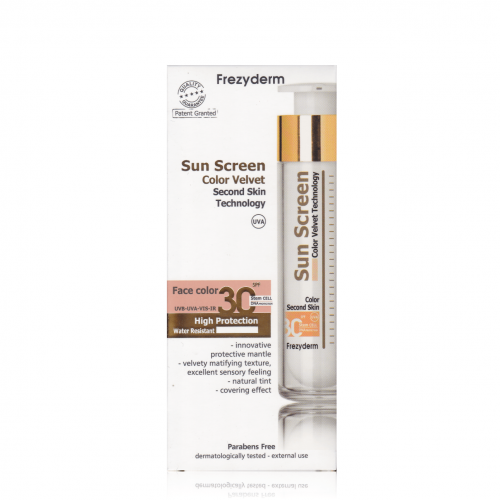 Frezyderm Sun Screen Color Velvet Face Cream SPF30+, UVA Με Χρώμα, 50ml Frezyderm Sun Screen Color Velvet Face Cream SPF30+, UVA Με Χρώμα, 50ml