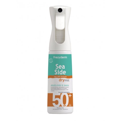 Frezyderm Sea Side Dry Mist SPF50 Αντιηλιακό Spray Σώματος για Παιδιά, Εφήβους & Ενήλικες 300ml