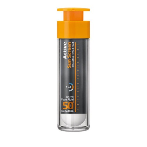 Frezyderm Active Sun Screen Tinted Face Fluid SPF50+ Ενεργή Έγχρωμη Υγρή Αντηλιακή Κρέμα Προσώπου 50ml Frezyderm Active Sun Screen Tinted Face Fluid SPF50+ Ενεργή Έγχρωμη Υγρή Αντηλιακή Κρέμα Προσώπου 50ml
