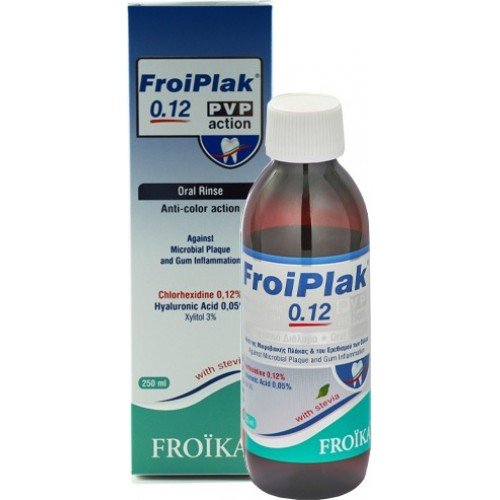 Froika Froiplak 0.12 PVP Action MouthWash με Στέβια 250ml Froika Froiplak 0.12 PVP Action MouthWash με Στέβια 250ml