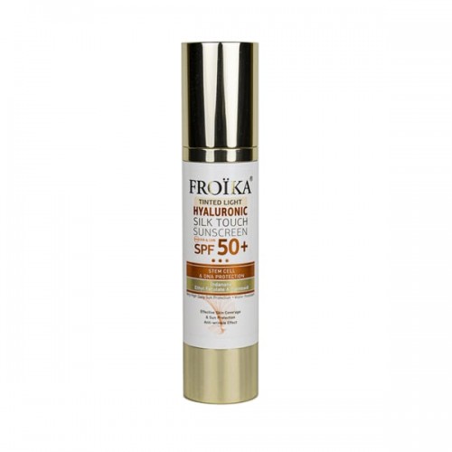Froika Hyaluronic Silk Touch Suncare Tinted Cream Light SPF50+ Αδιάβροχη Αντηλιακή Κρέμα Προσώπου με Χρώμα 50ml Froika Hyaluronic Silk Touch Suncare Tinted Cream Light SPF50+ Αδιάβροχη Αντηλιακή Κρέμα Προσώπου με Χρώμα 50ml