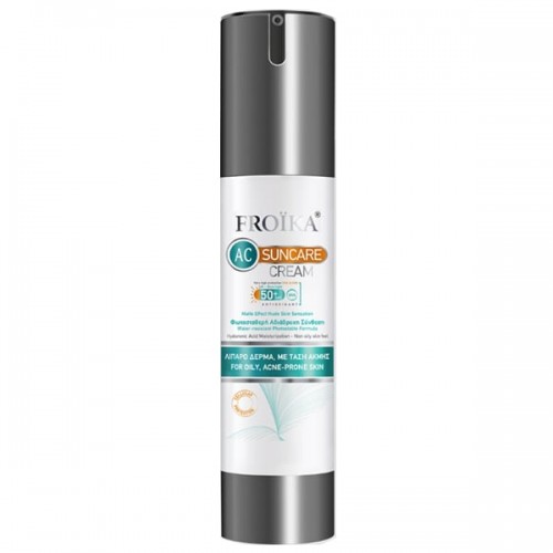 Froika Suncare AC Cream SPF50 Αντιηλιακή Κρέμα για Λιπαρό Δέρμα με Τάση Ακμής 50ml Froika Suncare AC Cream SPF50 Αντιηλιακή Κρέμα για Λιπαρό Δέρμα με Τάση Ακμής 50ml