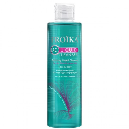 Froika AC Liquid Cleanser, Απαλός Καθαρισμός με Εξυγιαντική Δράση Λιπαρό/Ακνεϊκό Δέρμα 200ml Froika AC Liquid Cleanser, Απαλός Καθαρισμός με Εξυγιαντική Δράση Λιπαρό/Ακνεϊκό Δέρμα 200ml