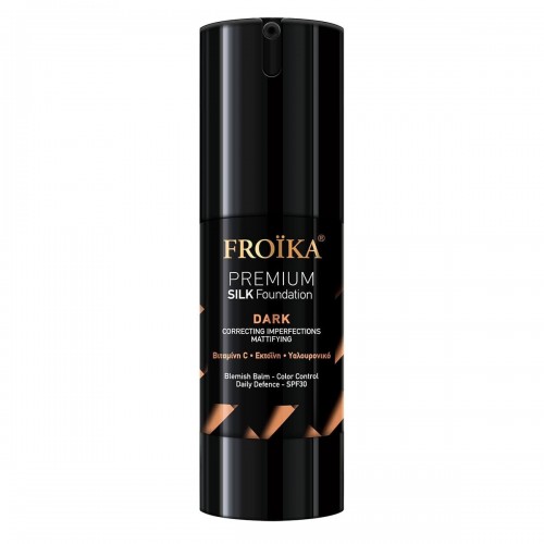 Froika Premium Silk Foundation Dark  SPF30 με Βιταμίνη C, Εκτοΐνη & Υαλουρονικό 30ml