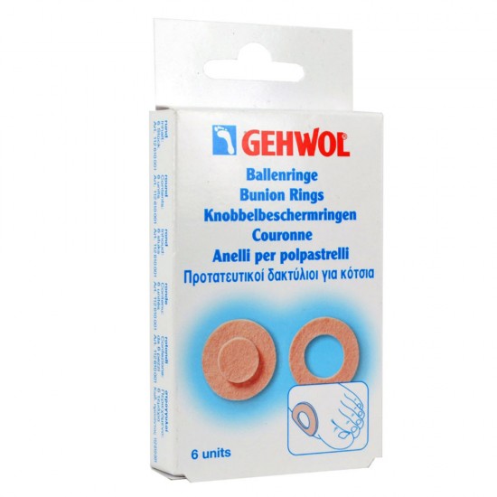 Gehwol Bunion Ring Round Στρογγυλός Προστατευτικός Δακτύλιος για τα Κότσια 6τμχ