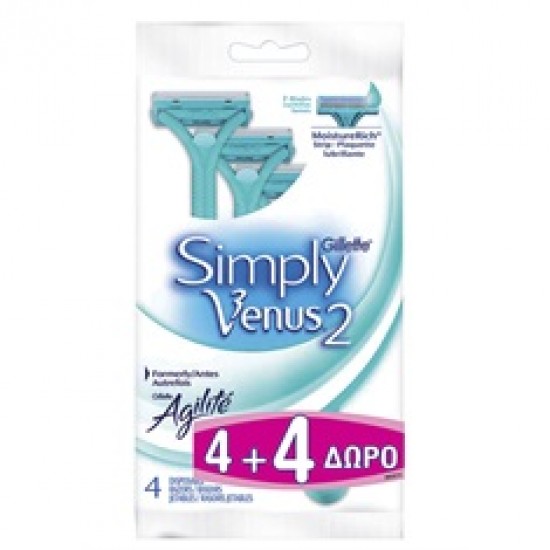 Gillette Ξυραφάκια Venus Simply 2 4+4τεμ Δώρο