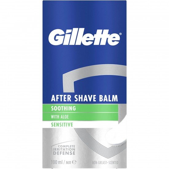 Gillette After Shave Balm Soothing Sensitive Aloe Vera, Για μετά το Ξύρισμα 100ml 