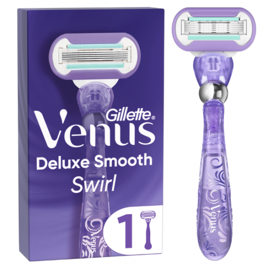 Gillette Venus Deluxe Smooth Swirl, Ξυριστική Μηχανή & 1 Ανταλλακτική Κεφαλή