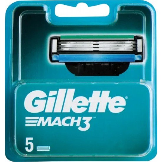 Gillette Mach3 Ανταλλακτικά Ξυριστικής Μηχανής 5 Τεμάχια