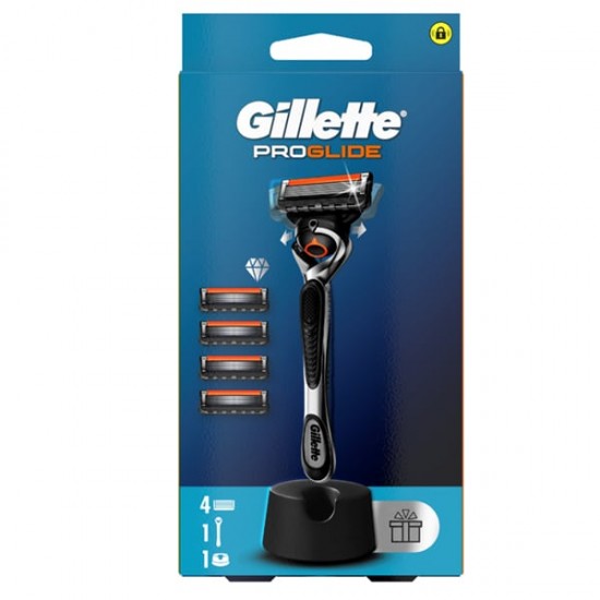 Gillette ProGlide Ξυριστική Μηχανή & Ανταλλακτικές Κεφαλές 5τεμ & Δώρο η Βάση Στήριξης Gillette ProGlide Ξυριστική Μηχανή & Ανταλλακτικές Κεφαλές 5τεμ & Δώρο η Βάση Στήριξης