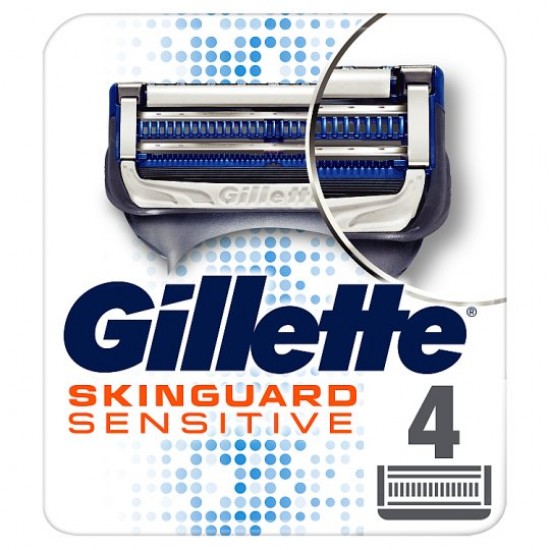 Gillette SkinGuard Sensitive Ανταλλακτικά Ξυριστικής Μηχανής, 4 τεμάχια