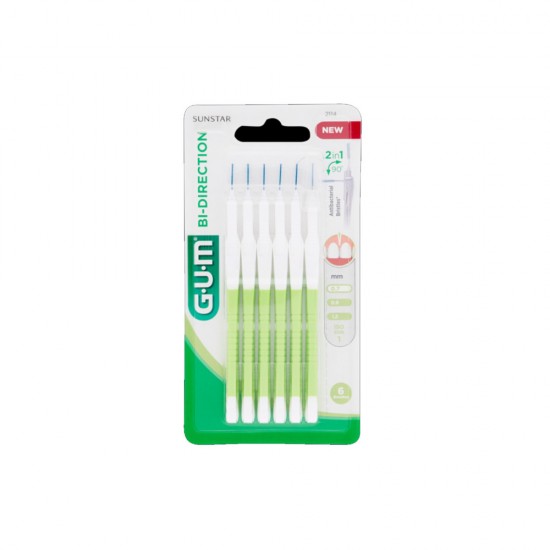 Gum 2114 Bi-direction Ultra Fine, Μεσοδόντιο Βουρτσάκι 0,7mm 6τμχ
