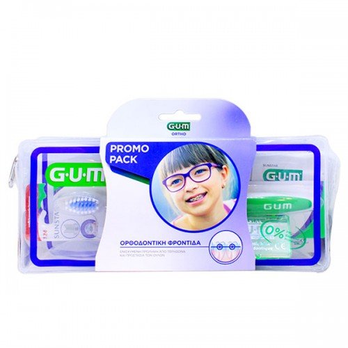 Gum Ortho Care Kit : Ορθοδοντική Οδοντόβουρτσα (124) 1τεμ, Προτεμαχισμένο Κερί Ortho (723) 1τεμ, AftaClear Gel (2400) 2x2ml, Νήμα Ortho 3 σε 1 (3220), 5τεμ Gum Ortho Care Kit : Ορθοδοντική Οδοντόβουρτσα (124) 1τεμ, Προτεμαχισμένο Κερί Ortho (723) 1τεμ, AftaClear Gel (2400) 2x2ml, Νήμα Ortho 3 σε 1 (3220), 5τεμ