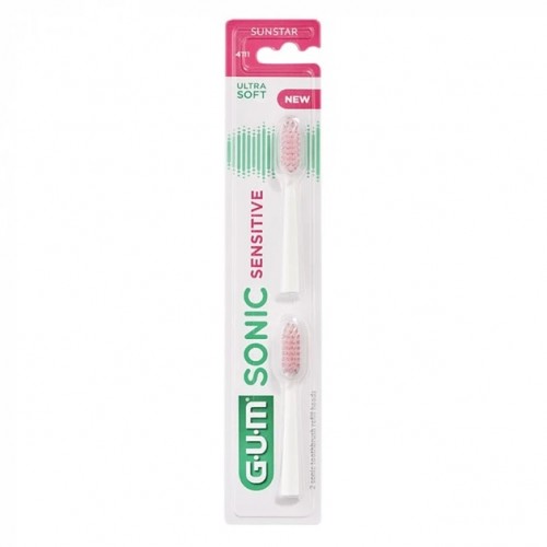 Gum 4111 Sonic Sensitve Ultra Soft 2 Ανταλλακτικές Κεφαλές Οδοντόβουρτσας 2 Τεμάχια Gum 4111 Sonic Sensitve Ultra Soft 2 Ανταλλακτικές Κεφαλές Οδοντόβουρτσας 2 Τεμάχια