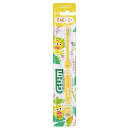 Gum 213 Baby 0+, Οδοντόβουρτσα Soft για Μωρά, Χρώμα Κίτρινο