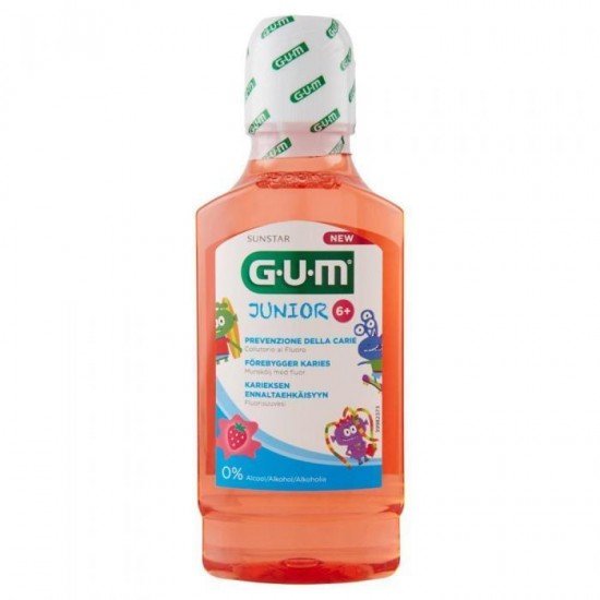 Gum Junior 6+ Στοματικό Διάλυμα με Γεύση Φράουλα 300ml