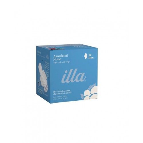 IllaCare Cotton Σερβιέτες Νύχτας 12 Τεμάχια IllaCare Cotton Σερβιέτες Νύχτας 12 Τεμάχια