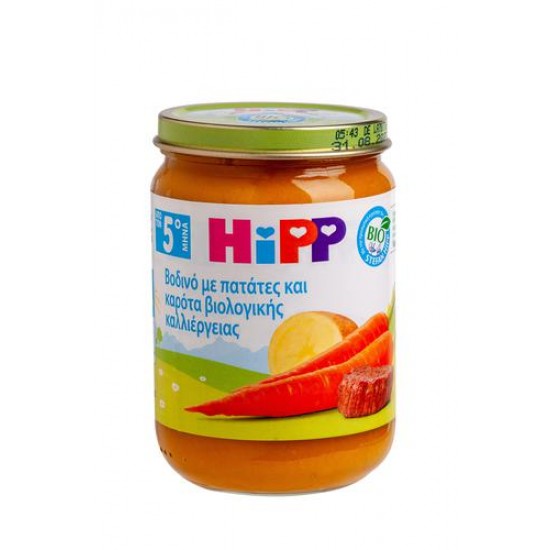 Hipp Βρεφικό Γεύμα Βοδινό με Πατάτες & Καρότα 190gr