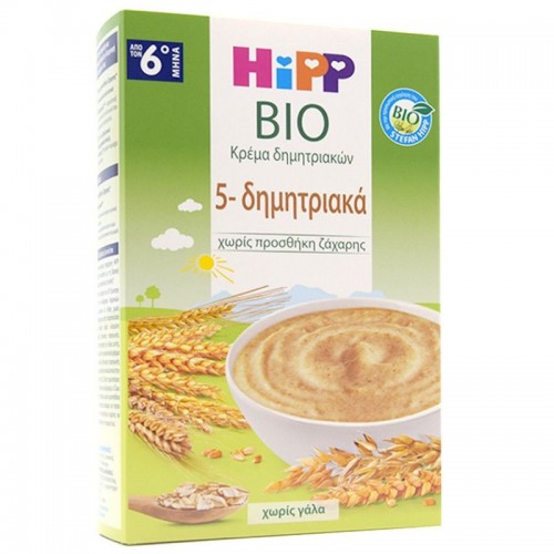 Hipp Bio Κρέμα 5 Δημητριακών Από Τον 6ο Μήνα 200gr