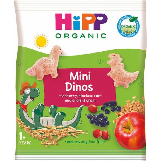 Hipp Mini Dino Παιδικό Σνακ Δημητριακών Σε Σχήμα Δεινοσαυράκια 12m+ 30gr Hipp Mini Dino Παιδικό Σνακ Δημητριακών Σε Σχήμα Δεινοσαυράκια 12m+ 30gr